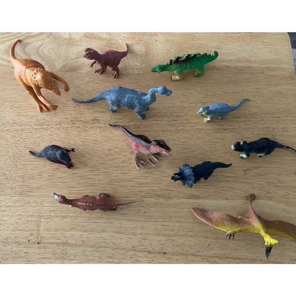 Dinosaurs Toy Mixed Lot of 11 Hard Plastic Play Figures - Picture 2 of 16